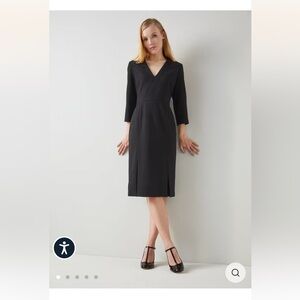 Sky Black Crepe Dress with LENZING™ ECOVERO™ viscose